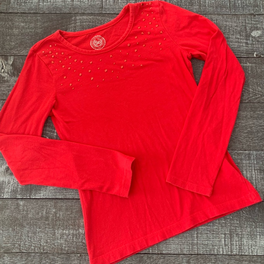 SO Jeweled Long Sleeve Shirt